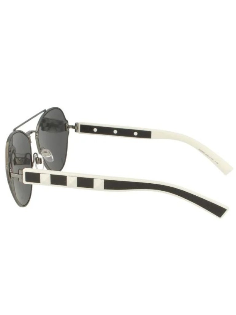 Nwt Valentino Sunglasses - 3047-87 Black / White 60-16-140